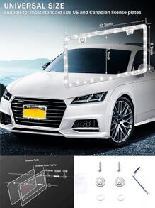 水鑽裝飾車盤子邊框 - 白色 - 查看 3