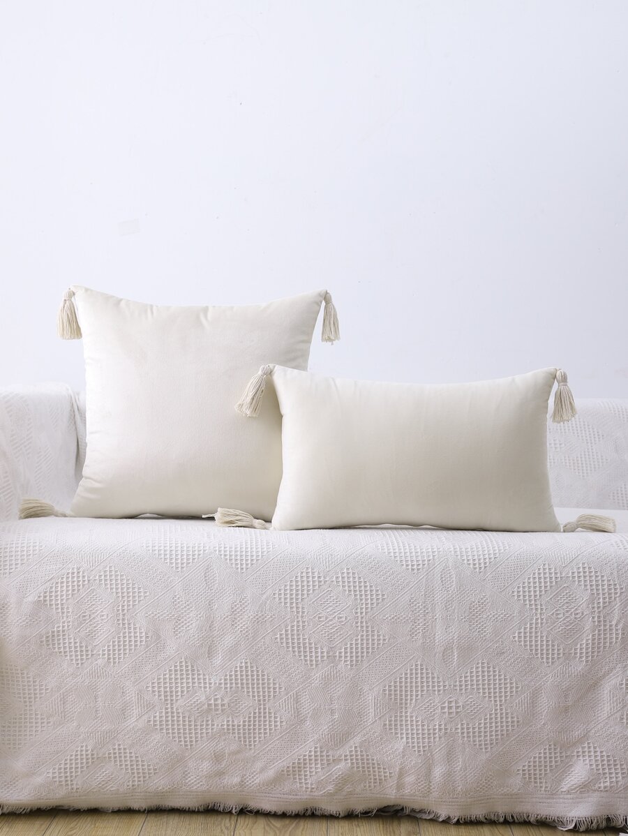 Miater 1pc Tua trang trí đệm Đệm trang trí không có chất làm đầy - Màu be - Xem 1