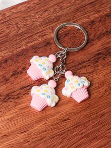杯子蛋糕吊飾鑰匙圈 - 彩色 - 查看 2