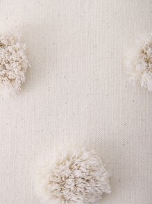 Miater 1入組禮品帆布刺繡靠墊套不附帶墊芯 - 米色 - 查看 3