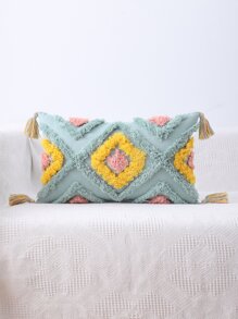 1入組簇絨流蘇裝飾靠墊套不附帶墊芯 - 彩色 - 查看 4