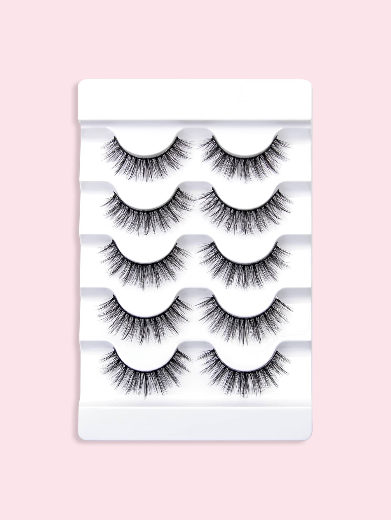 Homaylash 5pairs Full false lashes Natural Long 13mm Cross Volumized False Eyelashes - Black - View 1