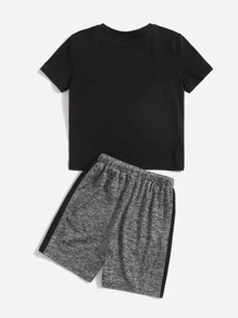 SHEIN Bộ hai mảnh Trai Dây kéo Khối Màu Thể thao - Nhiều màu - Xem 2