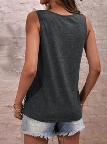 SHEIN Unity 豹紋和條紋印花背心上衣 - 彩色 - 查看 2