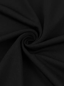 Niños Camiseta unicolor de manga raglán - Negro - Ver 5