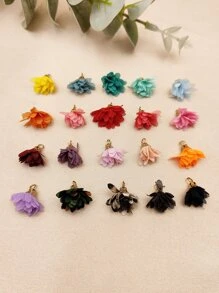 20pcs DIY Flower Charm - Multicolor - View 1