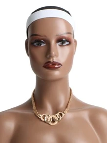 Hook And Loop Wig Elastic Band - White - View 1