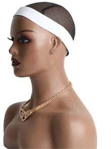 Hook And Loop Wig Elastic Band - White - View 2