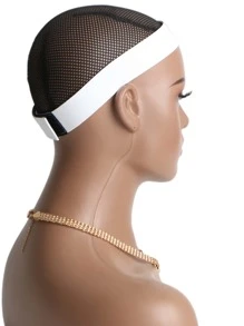 Hook And Loop Wig Elastic Band - White - View 3
