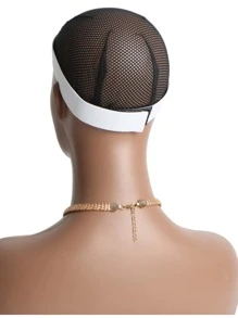 Hook And Loop Wig Elastic Band - White - View 5