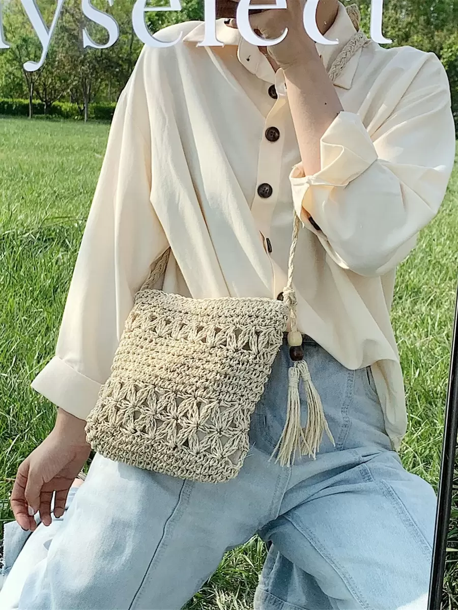 Túi Crossbody Nữ - Màu be - Xem 1