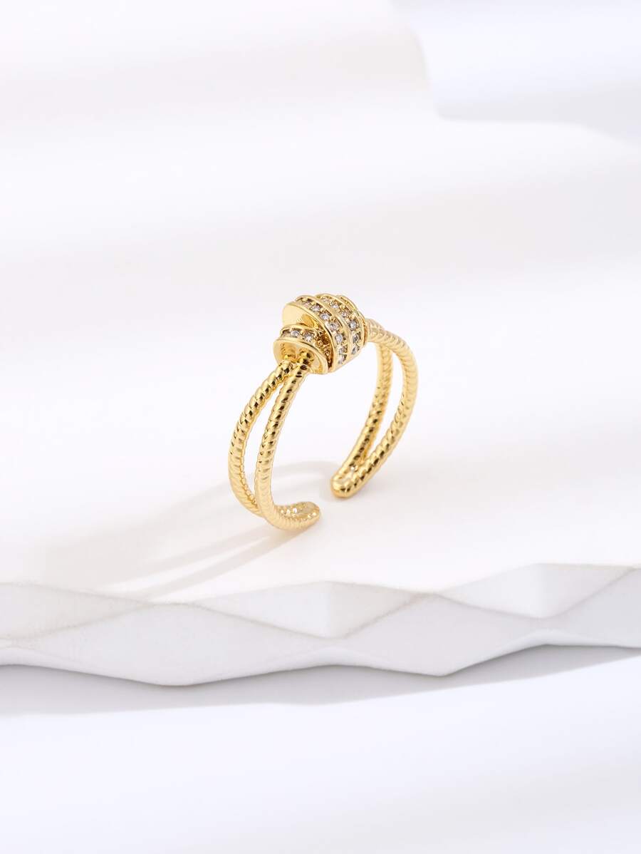 Vòng cửa tay áo Khối Zirconia  Trang trí - Vàng - Xem 1