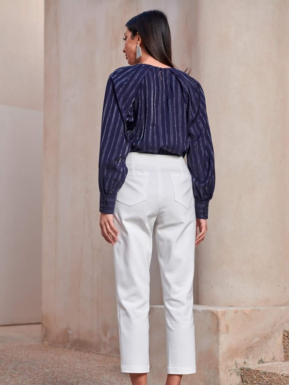 VISCOSE STRIPED BODYSUIT