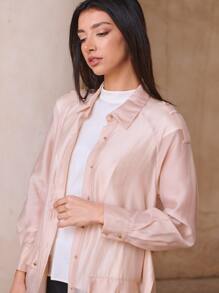 MOTF PREMIUM LYOCELL LIGHTWEIGHT SHIRT - Baby Pink - View 7