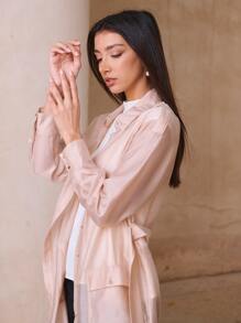 MOTF PREMIUM LYOCELL LIGHTWEIGHT SHIRT - Baby Pink - View 8