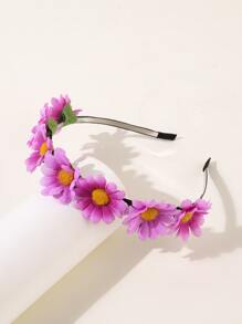 Flower Decor Headband - Multicolor - View 1