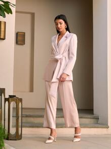 MOTF PREMIUM STRAIGHT LEG TROUSERS - Baby Pink - View 3