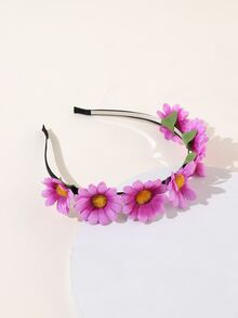 Flower Decor Headband - Multicolor - View 3