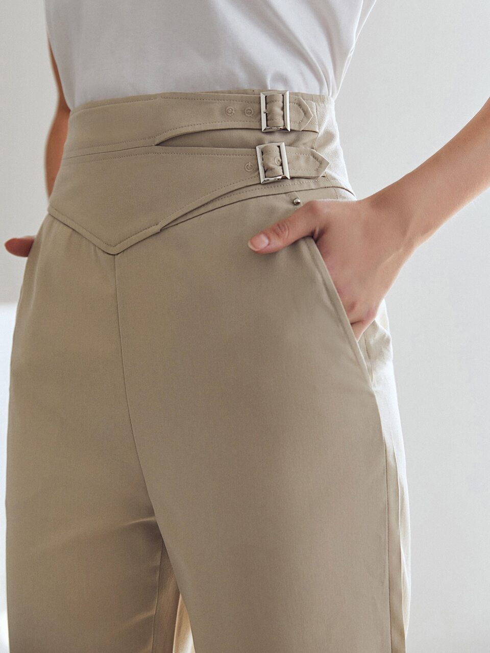 VISCOSE CROPPED PANTS