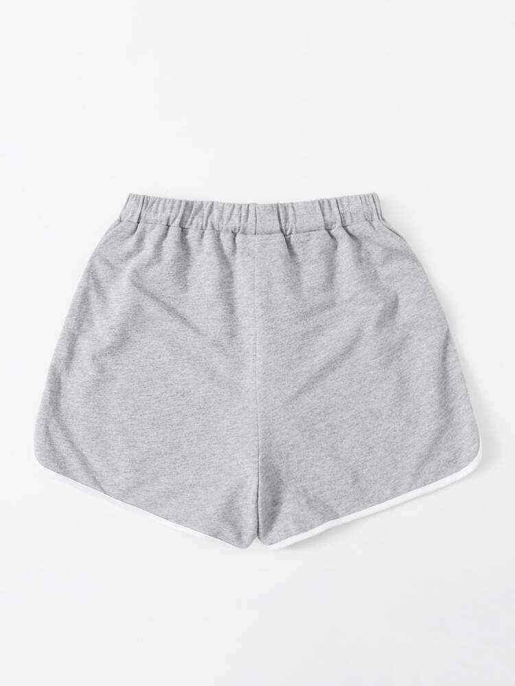 Contrast Binding Drawstring Dolphin Shorts