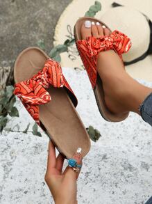 Sandalias con hebillas con diseño de lazo - Naranja - Ver 1