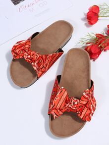 Sandalias con hebillas con diseño de lazo - Naranja - Ver 2