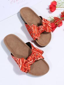 Sandalias con hebillas con diseño de lazo - Naranja - Ver 4