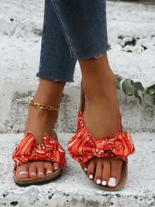 Sandalias con hebillas con diseño de lazo - Naranja - Ver 5