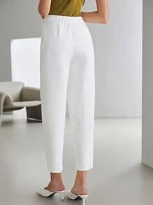 MOTF PREMIUM CROPPED TAILORED TROUSERS - White - View 3