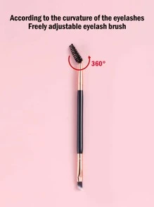 Double-Headed Eyebrow Brush - Black - View 5