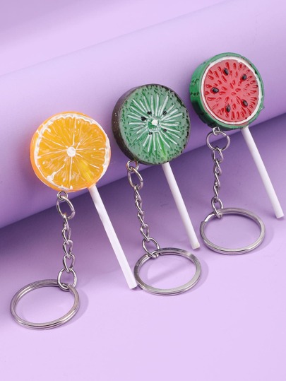 1pc Random Fruit Design Keychain