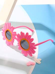 Kính mắt hình hoa hướng dương đáng yêu, thích hợp cho mùa vũ hội, kỳ nghỉ hè ở bãi biển, ngoài trời, du lịch - Hồng - Xem 2