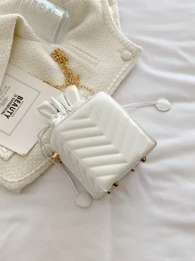 防水、輕巧、商務休閒迷你 V 型抽繩水桶包，適合青少年女孩、女大學生、菜鳥和白領，非常適合辦公室、大學、工作、商務、通勤、購物、度假