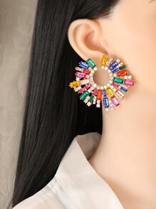 juran Hoa tai Stud Rhinestone Decor - Nhiều màu - Xem 1