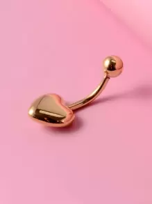 不銹鋼,愛心裝飾臍環適合女士和男士,龐克穿孔,A時尚身體鏈禮品適用於任何場合