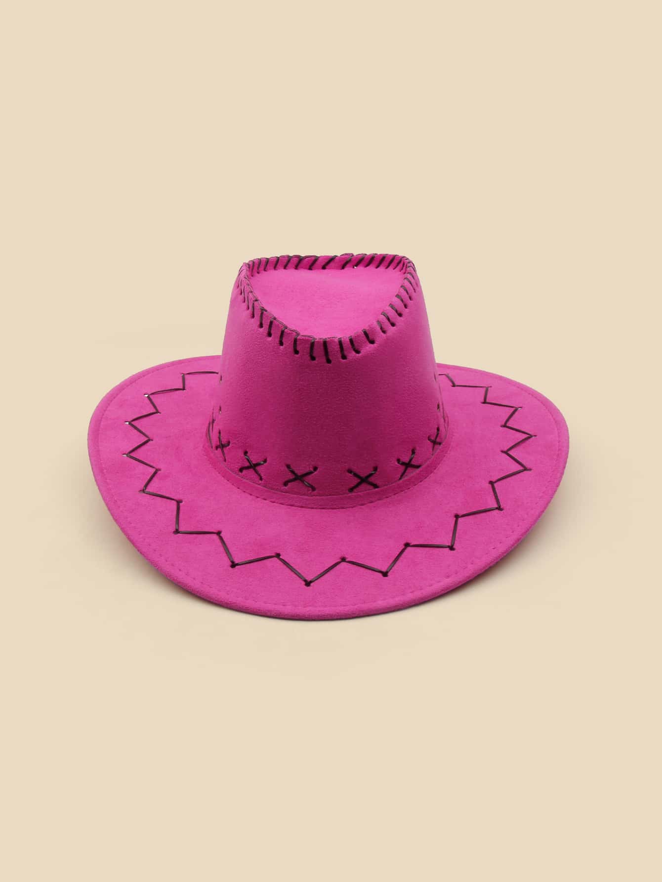 Solid Cowboy Hat - Hot Pink - View 1
