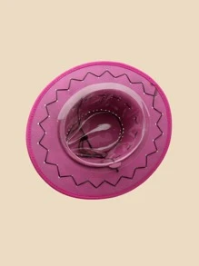 Solid Cowboy Hat - Hot Pink - View 3
