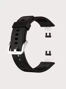 Watch Fit Silicone Watch Band With Tool, Black - Black - View 3