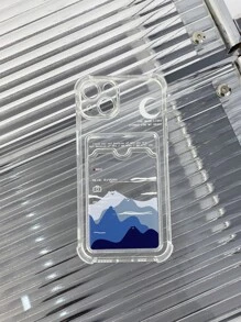 Mountains Painted Card Slot Phone Case - Multicolor - View 1