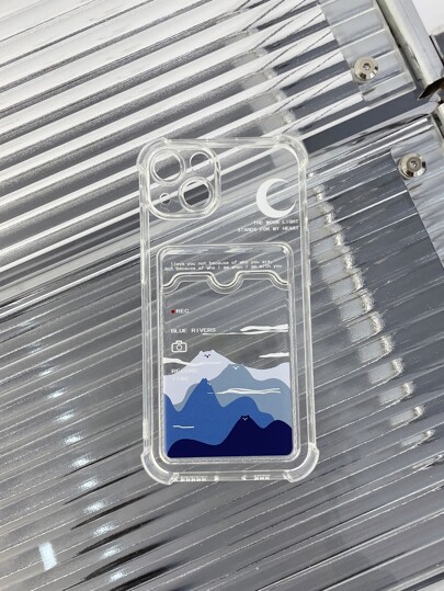 Mountains Painted Card Slot Phone Case