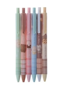 6入組卡通圖案隨機圓珠筆 - 彩色 - 查看 2