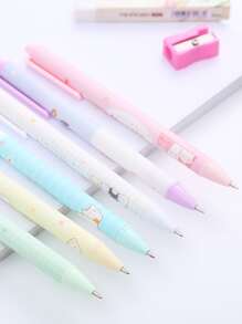 6pcs Cartoon Graphic Random Ballpoint Pen