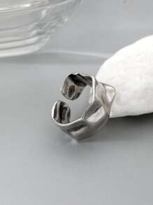 Men Wide Cuff Ring Antique Silver Copper Fashionable Popular Jewelry Gift Party - Antique Silver - View 3