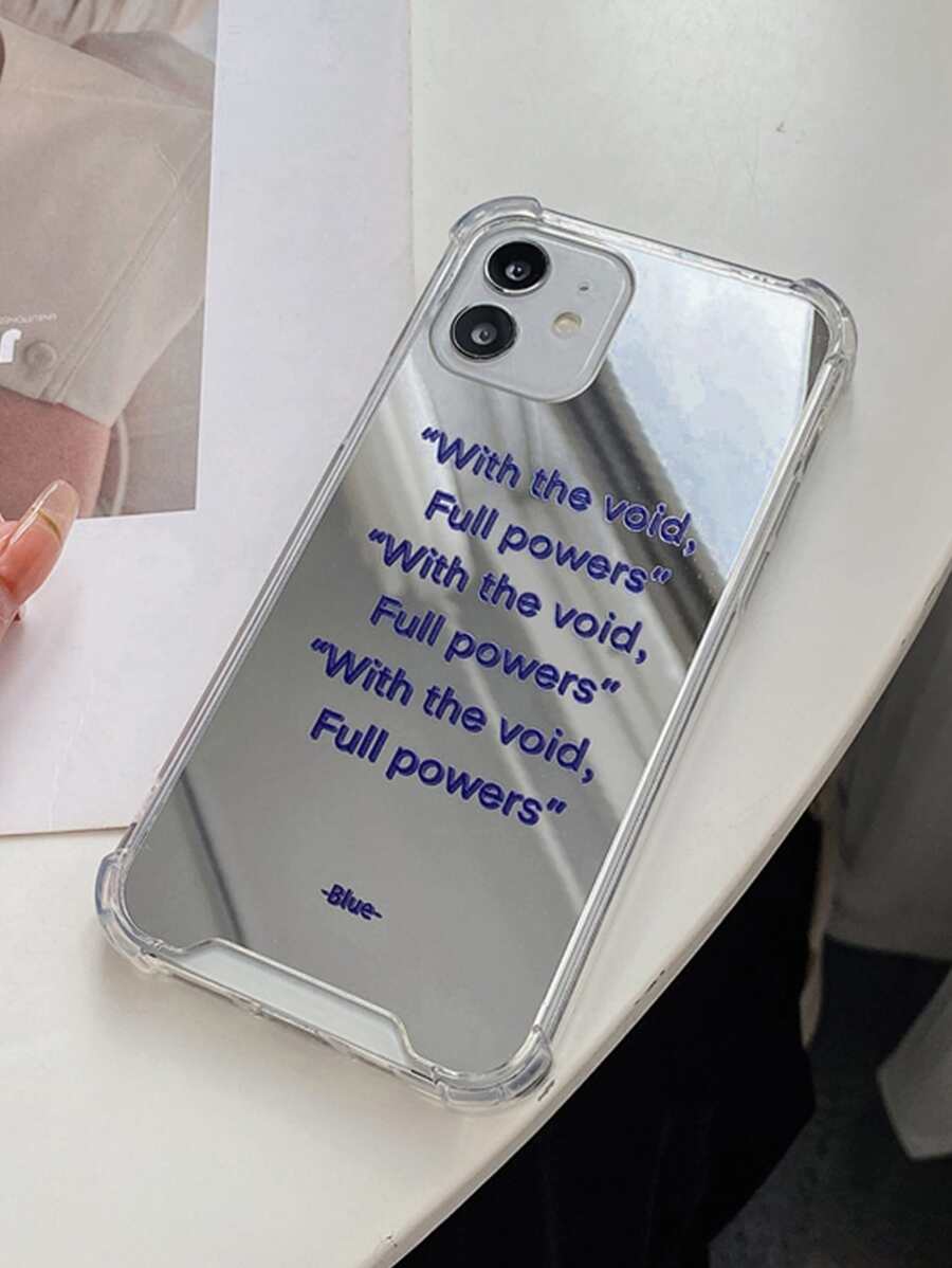 Bokstavsmönster spegel telefonfodral - Multifärgad - Visa 1