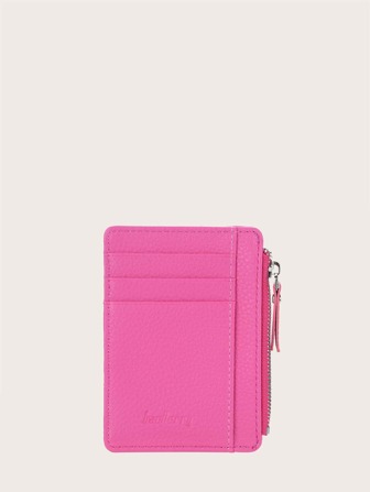 Baellerry Women's Minimalist Multi-Card Slot Zipper Card Holder