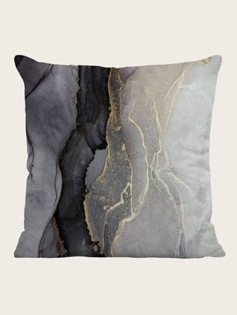 Kuddfodral med marmortryck utan fyllning, modernt kuddfodral för soffa