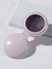 1 件带镜子的可折叠发梳，返校，旅行度假必备品，女士发饰 - 粉色 - 查看 2