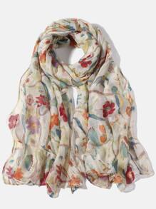 1pc Floral Print Scarf Boho For Outdoor And Traveling Women Wrap Accessories Women - Multicolor - View 1