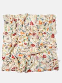 1pc Floral Print Scarf Boho For Outdoor And Traveling Women Wrap Accessories Women - Multicolor - View 2