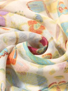 1pc Floral Print Scarf Boho For Outdoor And Traveling Women Wrap Accessories Women - Multicolor - View 3